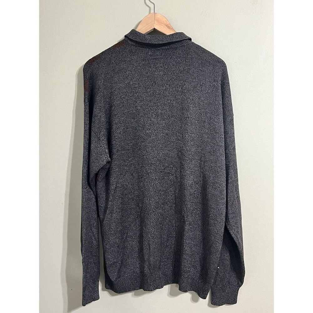 Barry Bricken Mens 100% Silk Long Sleeve Knit Collared Sweater Shirt Size XLarge - Picture 4 of 7